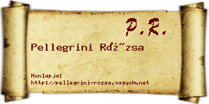 Pellegrini Rózsa névjegykártya